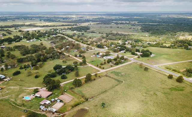 An ariel view of Sommerville, in between Houston and Austin